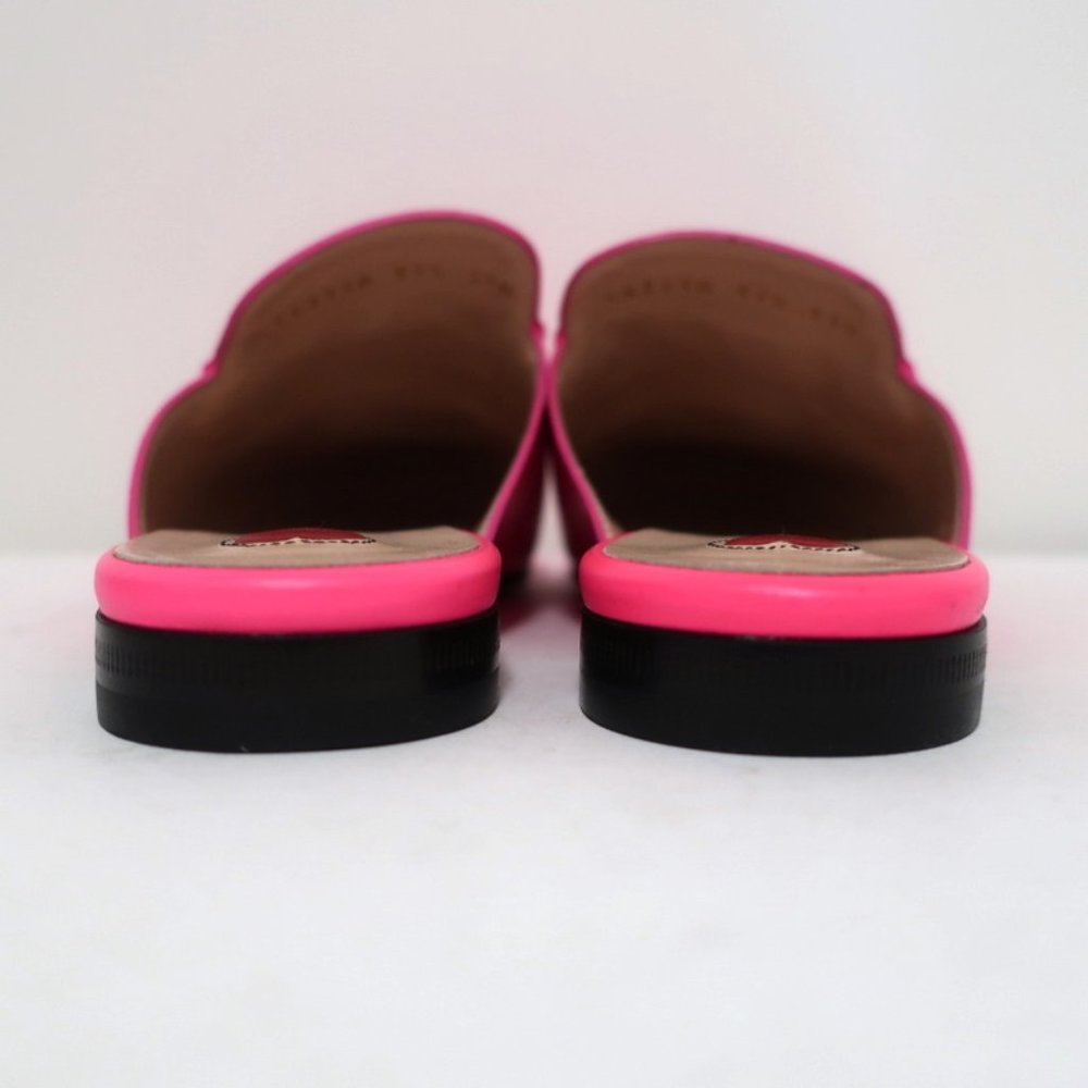 Gucci Princetown Loafer Mules Neon Pink Leather - Picture 9 of 12